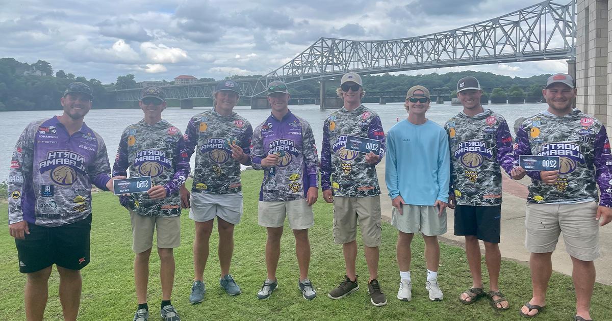 Members of the UNA Bass Fishing Team competed in the U.S. Bass College Fishing Championship that took place at McFarland Park in Florence earlier this summer.